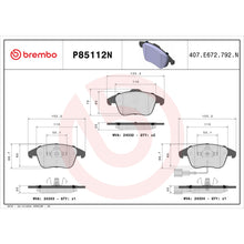 Load image into Gallery viewer, Brembo 2015 Volkswagen Tiguan/CC/Passat/ Audi Q3 Quattro Rear NAO Brake Pad