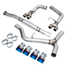 Load image into Gallery viewer, AWE Tuning 12-14 Subaru WRX STI Sedan Track Edition Exhaust - Vapor Blue Quad Tips (102mm)