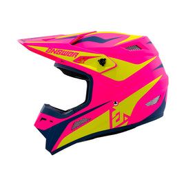 Answer 26 AR1 Mototown Helmet Matte Pink/Hyper Acid/Dark Blue - 2XL