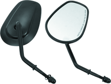 Load image into Gallery viewer, Bikers Choice Black Tapered Short Stem Mirrors Pr