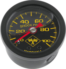 Bikers Choice 0-100 PSI Oil Pressure Gauge Black Face Black Bezel Liquid Filled Universal Custom