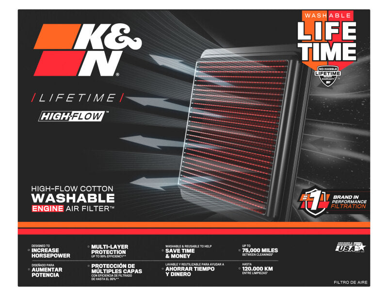 K&N 21-24 Ford E350/E450 Super Duty Replacement Air Filter