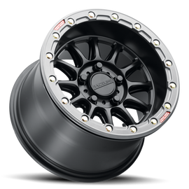 Raceline A14BG Alpha 15x7in/5x114.3 BP/25mm Offset/68mm Bore - Black & Gunmetal Ring Beadlock Wheel