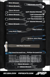 PRP 35pc Can-Am Roll Up Tool bag Tool kit - Black