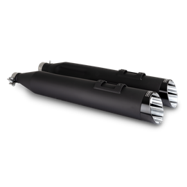 Vance & Hines HD M8 Touring Razorback 450 Slip-on Exhaust - Wrinkle Black