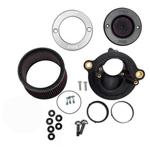 Load image into Gallery viewer, S&amp;S Cycle M8 Gen 2 Stealth Air Cleaner Kit w/ 1in Filter Air Stinger 58/64/68mm TB w/ Ano Ring