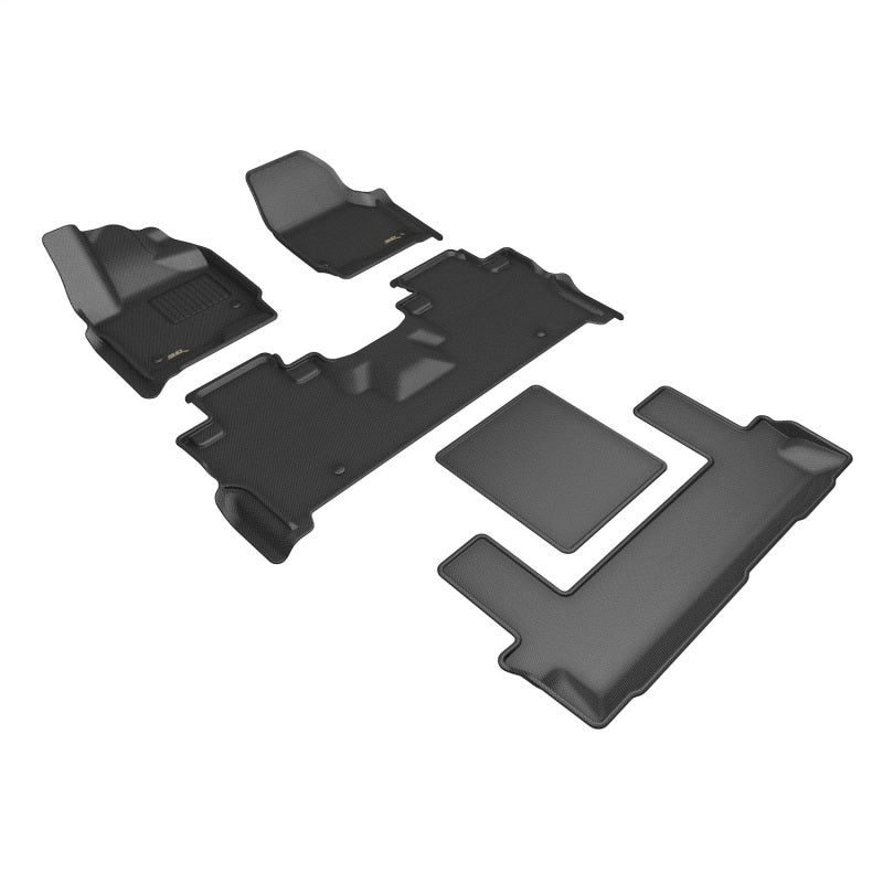 3D MAXpider 25-26 Ford Expedition (w/ Bucket Seats) Kagu Full Set Floor Mat - Black (5pc)