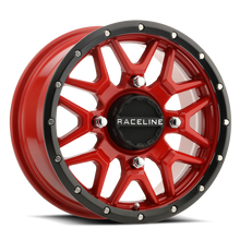 Load image into Gallery viewer, Raceline A94R Krank 14x7in / 4x110 BP / 10mm Offset / 83.8mm Bore - Red &amp; Black Lip Wheel