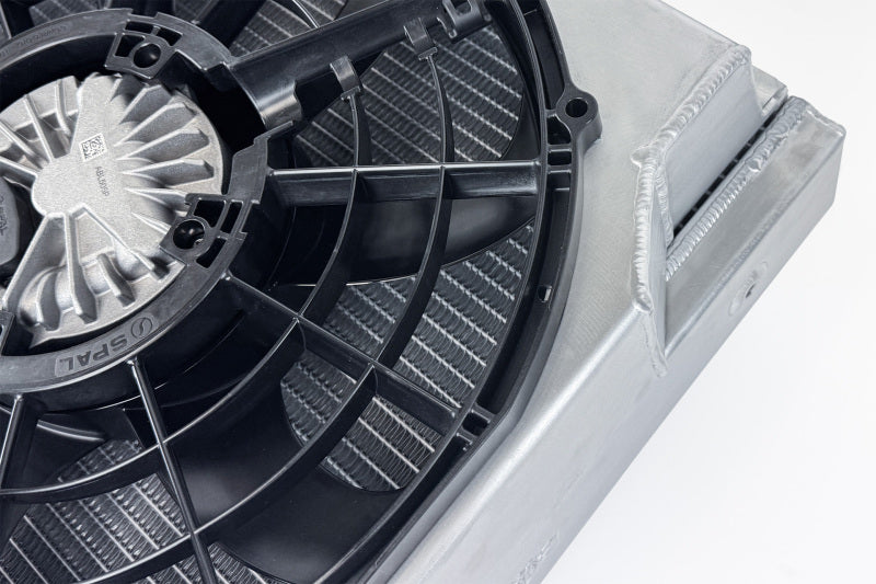 CSF Motorsport Radiator with Shroud - 14in SPAL Brushless Fans - Harnesses