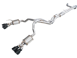 AWE Tuning 2021+ Cadillac Escalade 6.2L ESV 0FG Dual Exit Exhaust System w/ 5in Diamond Blk Tips