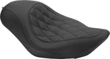 Mustang 04-21 Harley Sportster Wide Tripper Solo Seat Diamond Stitch - Black