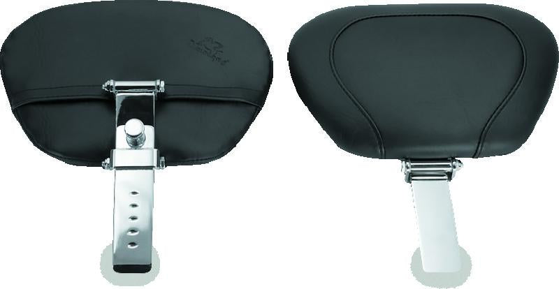 Mustang 06-17 Harley Dyna Wide Touring Solo Seat w/Driver Backrest w/Studs - Black