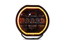 Load image into Gallery viewer, DV8 Offroad 7in Halo Elite Round Light w/ Accent Halo - White/Amber