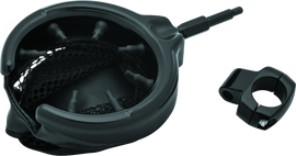Kuryakyn Drink Holder with Mesh Basket 1 inch Clamp Gloss Black