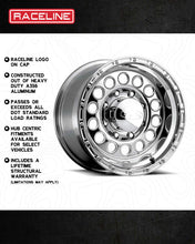 Load image into Gallery viewer, Raceline 887 Rock Crusher 15x10in / 6x139.7 BP / -47mm Offset / 107.95mm Bore - Polished Wheel