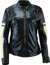 Load image into Gallery viewer, Kuryakyn Leather By River Road Dame Vintage Leather Jacket Black Womens - XL