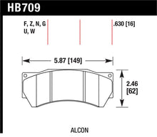Load image into Gallery viewer, Hawk Performance Alcon Mono 6, Model 4497 DTC-70 Race Brake Pads