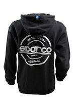 Load image into Gallery viewer, Sparco Sweatshirt Hooded S-Seal Blk Lrg