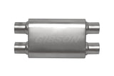 Gibson MWA Superflow Dual/Dual Oval Muffler - 4x9x14in/3in Inlet/3in Outlet - Stainless