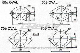 GReddy 80mm Oval Exhaust Gasket