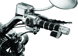 Kuryakyn ISO Grip With Contoured Throttle Boss Throttle-By-Wire Chrome