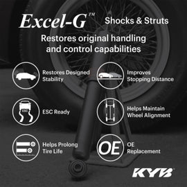 KYB 19-21 Chevrolet Silverado w/ Z85 / GMC Sierra w/ Z85 (Increased Capacity) Excel-G Shock - Rear