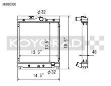Load image into Gallery viewer, Koyo Honda 92-00 Civic/93-97 Del Sol 1.6L w/ 32mm Inlet/Outlet Pipes MT Radiator