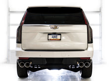 Load image into Gallery viewer, AWE Tuning 2021+ Cadillac Escalade 6.2L ESV 0FG Dual Exit Exhaust System w/ 5in Chrome Silver Tips