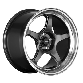 Konig Hyperspec 17x9 4x100 ET45 Anthracite Metallic Wheel w/ Mirror Machined Lip (Knurled Bead)