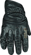 Load image into Gallery viewer, Speed and Strength Rust and Redemption Leather Gloves Black - Small