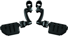 Load image into Gallery viewer, Kuryakyn Longhorn Trident Dually Offset Highway Pegs 1-1/4 in Clamp Black