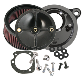 S&S Cycle 08-17 Touring/16-17 Softail Models Stealth Air Cleaner Kit w/o Cover