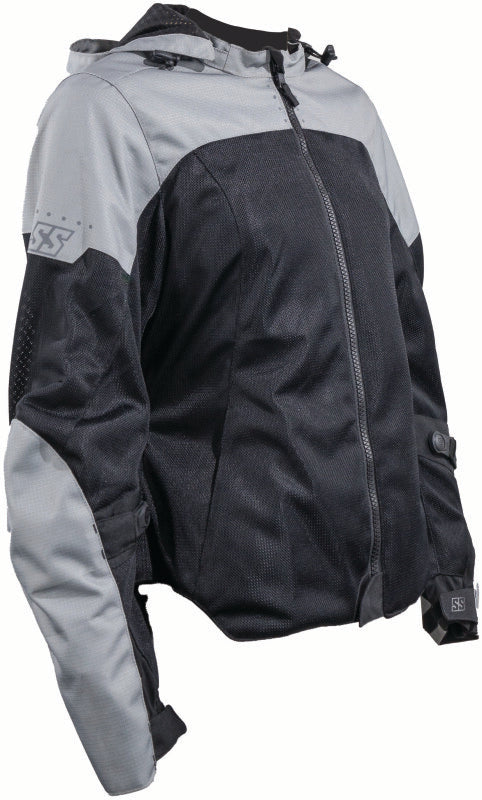 Speed and Strength Starstruck Mesh Jacket Grey/Black Womens - Large