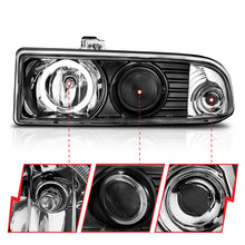 Load image into Gallery viewer, ANZO 1998-2005 Chevrolet S-10 Projector Headlights w/ Halo Black