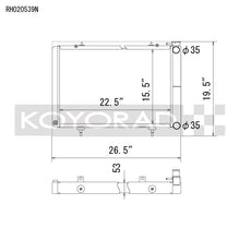 Load image into Gallery viewer, Koyo Nissan 240SX V8 Swap/KA24 Turbo Radiator