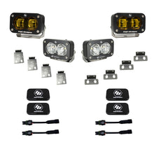 Load image into Gallery viewer, Baja Designs 21+ Ford Raptor/22+ Bronco S2 SAE Pro Fog Pocket Light Kit Clear/Amber