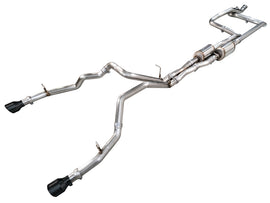 AWE Tuning 2025+ RAM 1500 RHO 3.0 I6 TT 0FG Dual Rear Exit Cat-Back Exhaust - Diamond Black Tips
