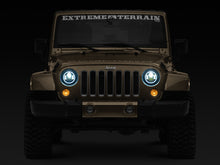 Load image into Gallery viewer, Raxiom 97-18 Jeep Wrangler TJ/JK Axial 7-Inch LED Headlights w/RGB Halo- Black Housing (Clear Lens)