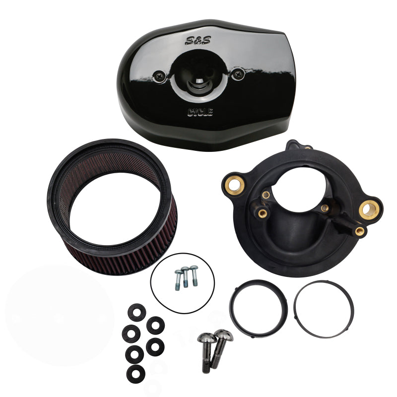 S&S Cycle M8 Gen 2 Models Stealth Air Cleaner Kit w/ 1in Filter Tribute - 58/64/68mm Throttle Body