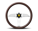 Momo Super Grand Prix Steering Wheel 350 mm - Mahogany Wood/Polished Spokes