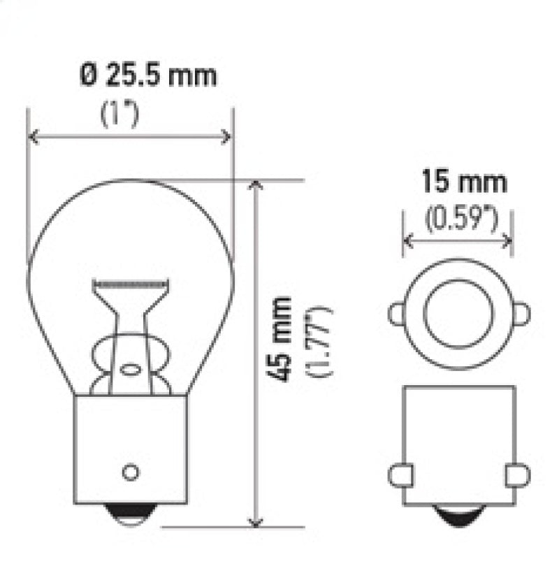 Hella Bulb 1156 12V 27W BA15s S8 (MOQ 10)
