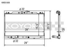 Load image into Gallery viewer, Koyo 04-08 Acura TSX 2.4L (MT) Racing Radiator - 25MM CORE