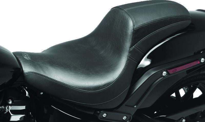 Mustang 18-21 Harley Fat Bob Tripper Fastback 1PC Seat - Black