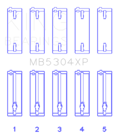 King Engine Bearings Mazda B6/B6-T/ZM/B3/B5 Main Bearing Set - Size STDX