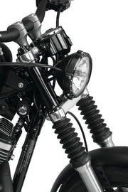 Bikers Choice 39MM Black Short Fork Boots Extended 5in / Collapsed 2.25in (Pair)