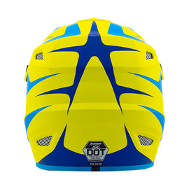 Answer 26 AR1 Mototown Helmet Matte Hyper Acid/Cyan/Dark Blue Youth  - Large
