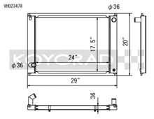 Load image into Gallery viewer, Koyo 09-17 Nissan 370Z 6MT Radiator (Eliminates AC Condenser)