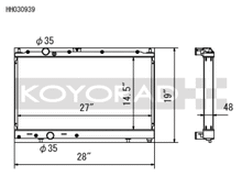 Load image into Gallery viewer, Koyo 97-00 Mitsubishi Evolution 4/5/6 Turbo (MT) Radiator *For use with 03-07 Evo Fan Shroud ONLY*