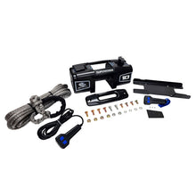 Load image into Gallery viewer, Superwinch 10000 LBS 12V DC 3/8in x 54ft Synthetic Rope Scorpion 10000SR Winch - Black Powdercoat