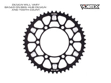 Load image into Gallery viewer, Vortex Racing V4 43 Tooth 525 Rear Sprocket - Black
